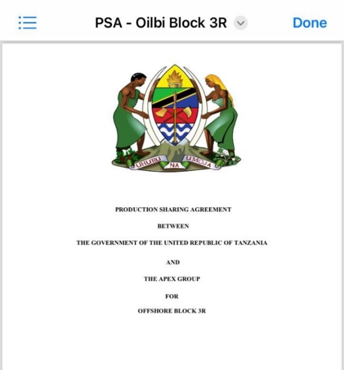 Production Sharing Agreement